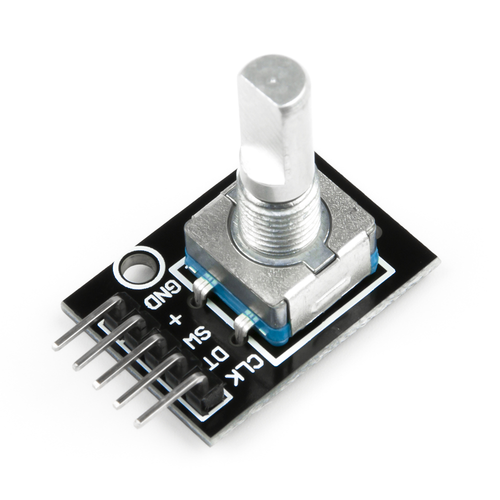 Модуль поворотного энкодера KY-040 с демонстрационным кодом